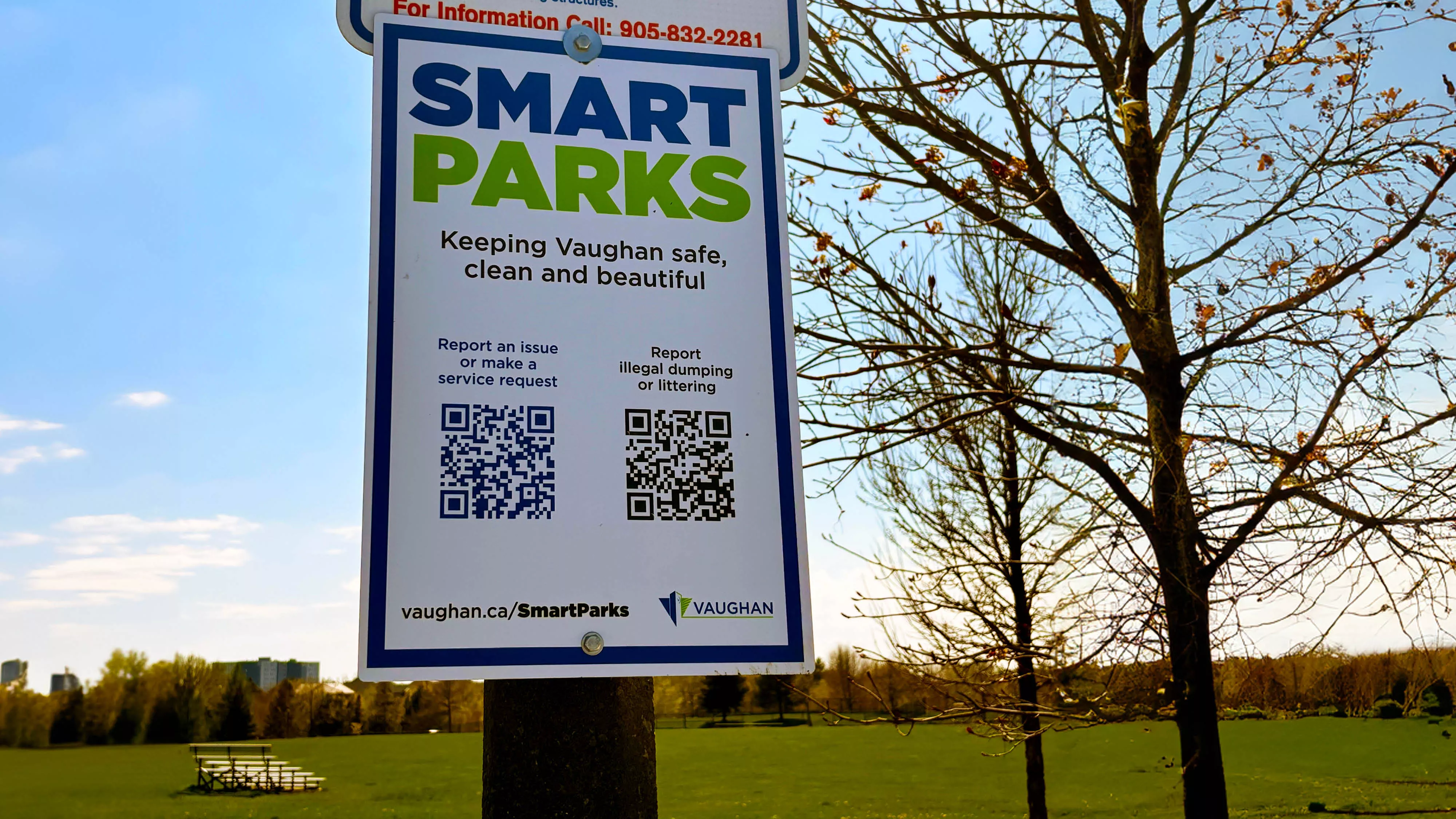 Photo of a SmartPark sign outside