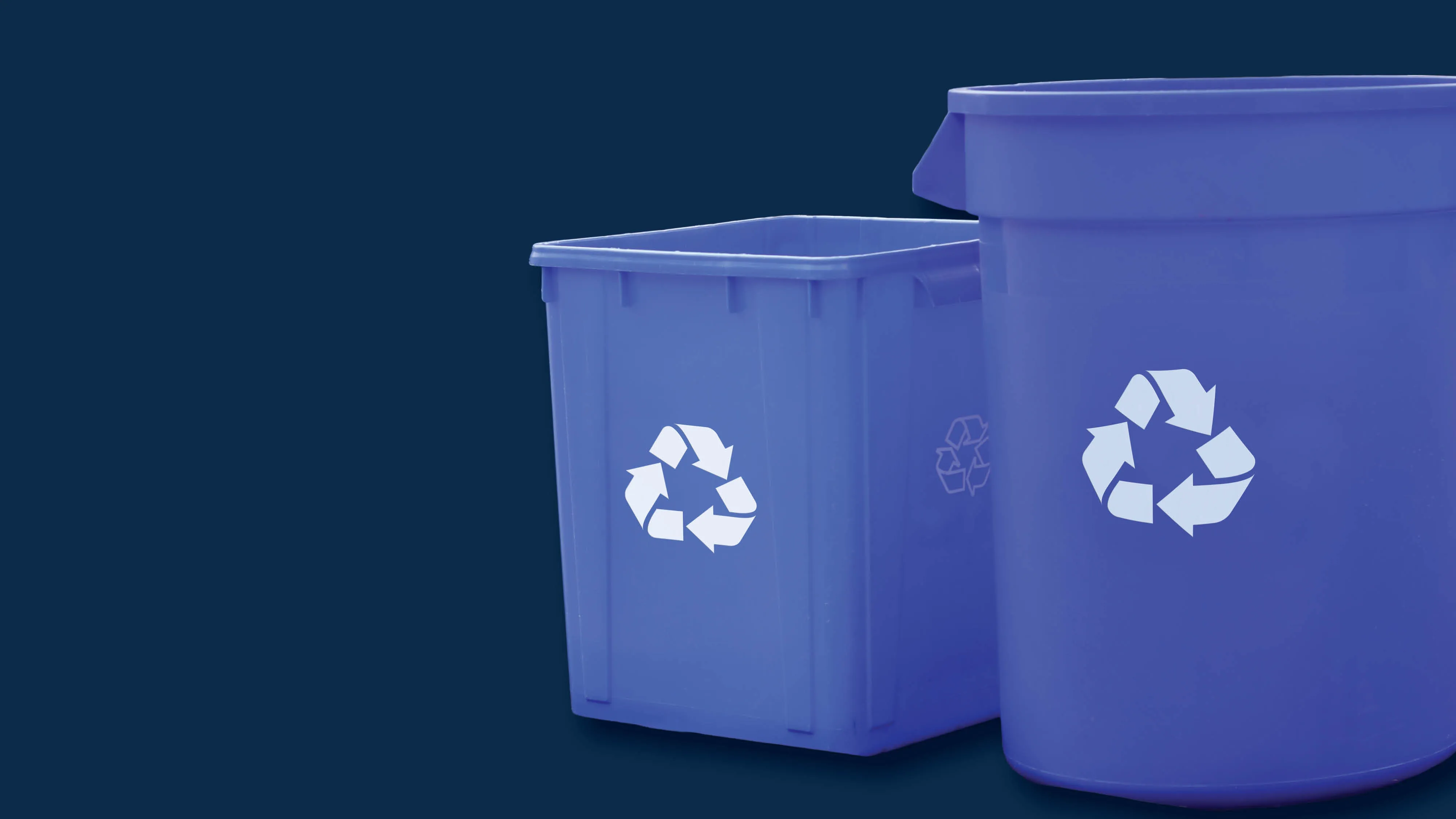 blue boxes on a navy blue background
