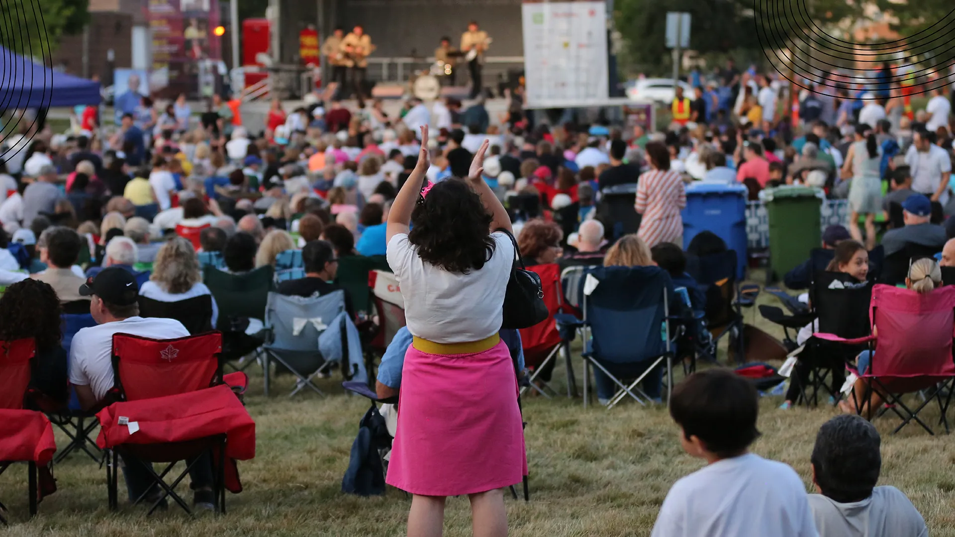 community members at a festival