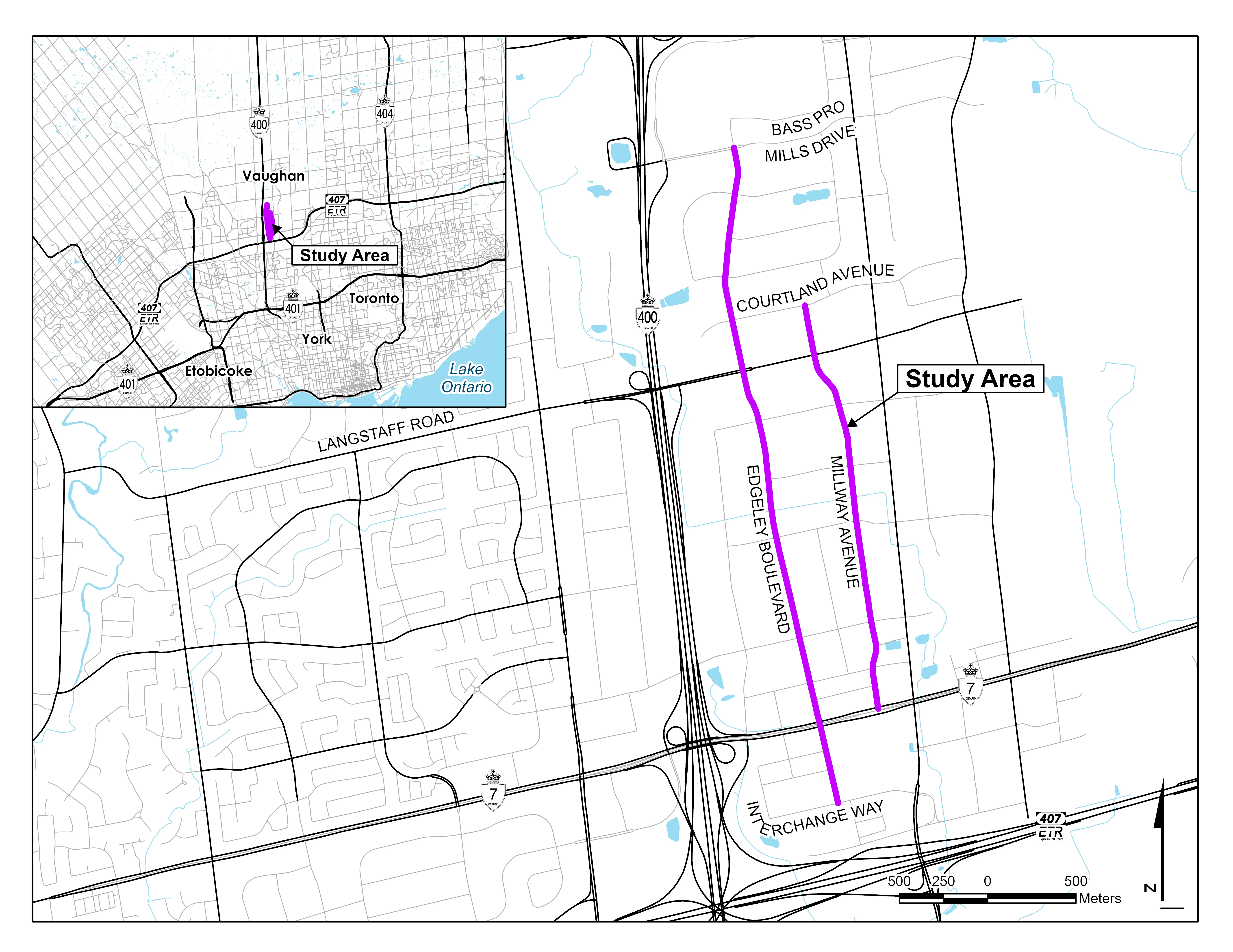 Map for VMC- Vaughan Mills Connector