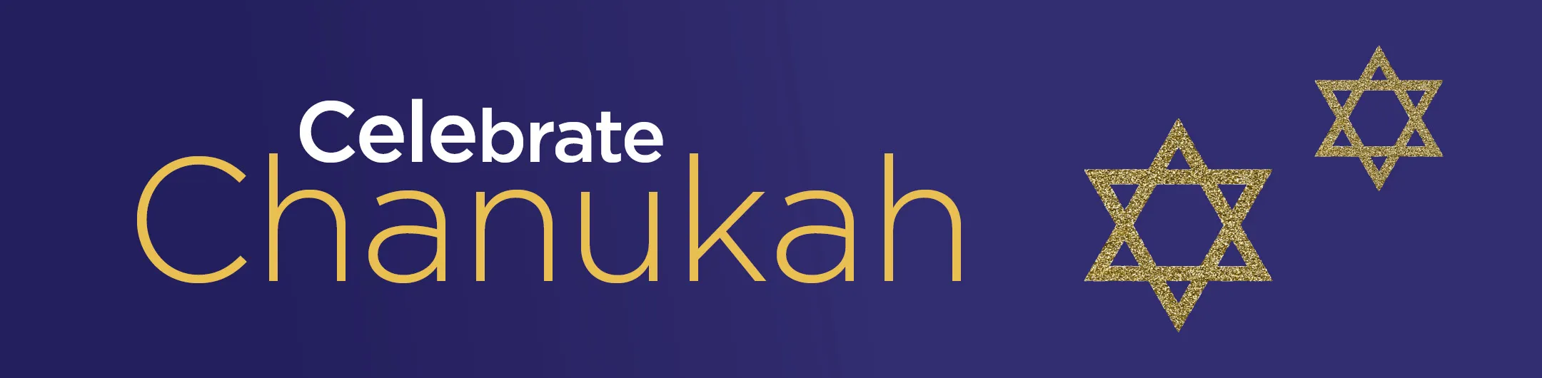 Celebrate Chanukah in text with two Star of Davids