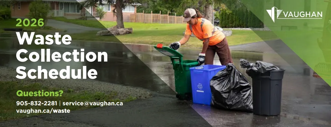 operator at the curbside with waste collection bins