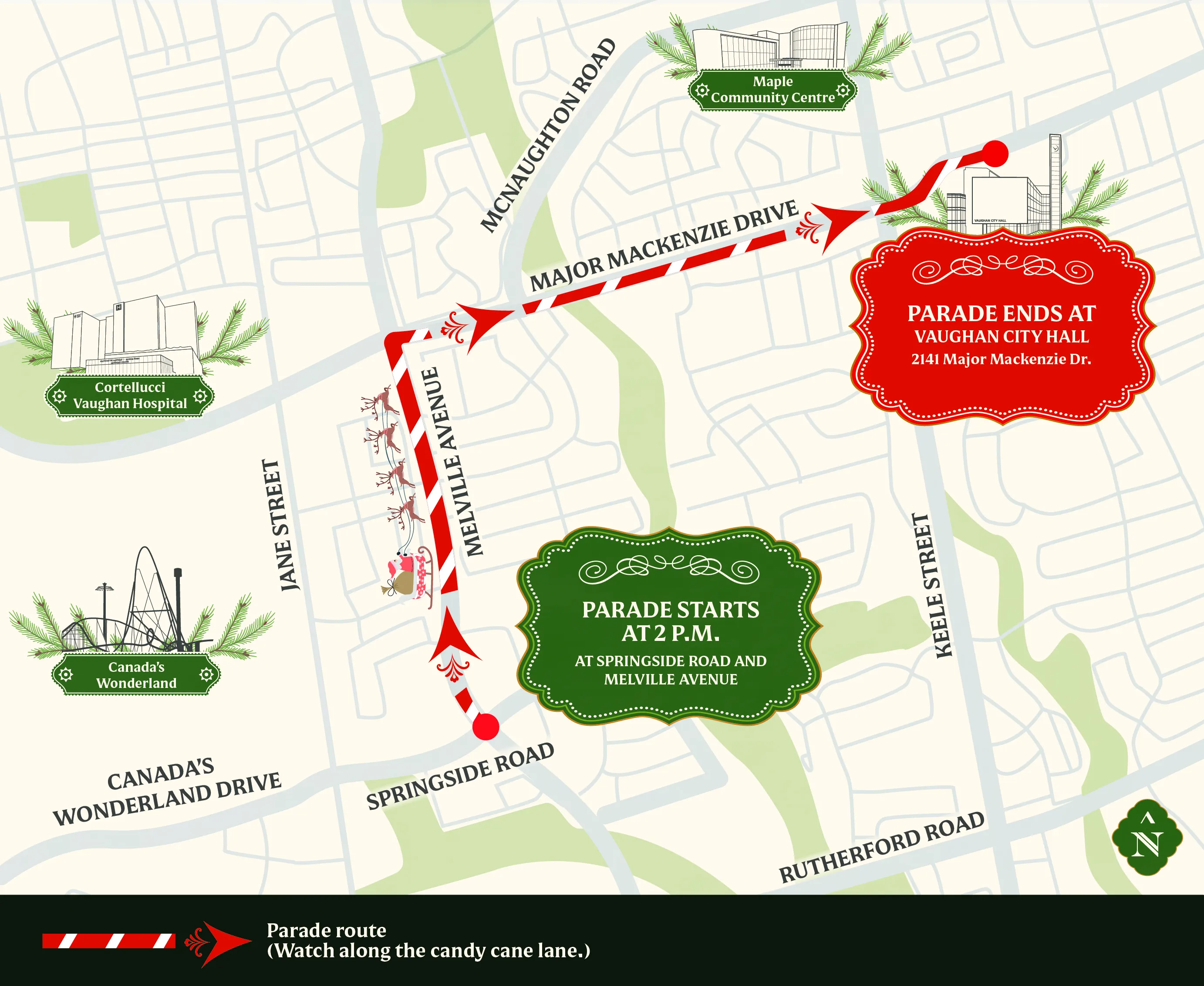Santafest Parade route map