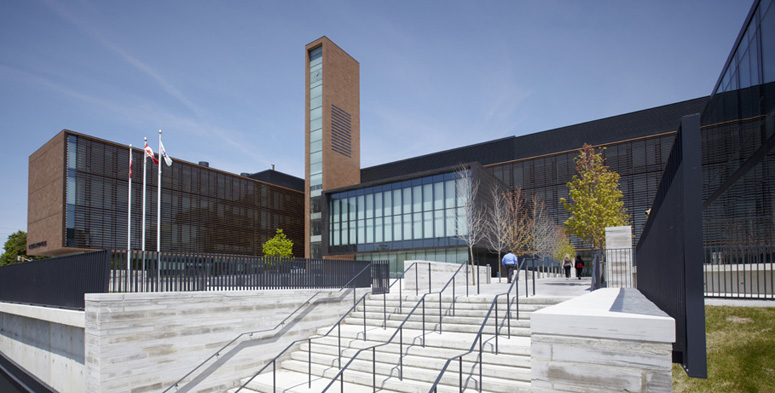 Vaughan City Hall's front steps