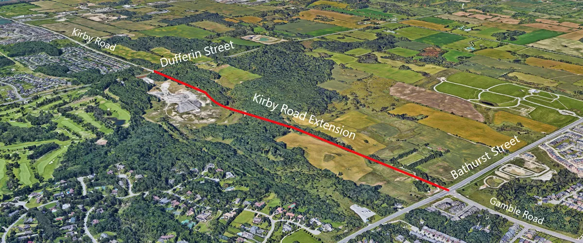 Map vew of Kirby Rd Extension