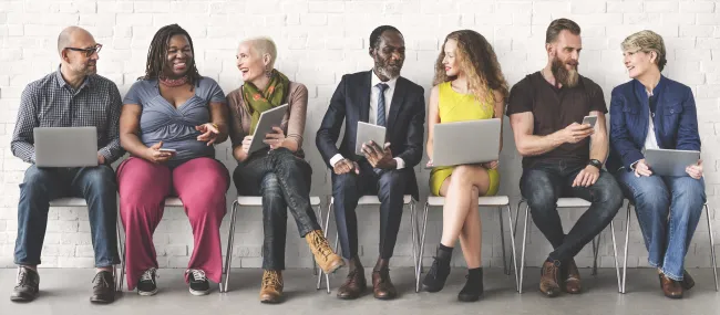 people sitting on chairs